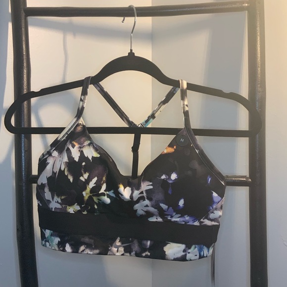 BRAND NEW NIKE INDY LOW IMPACT BRA, FLORAL BLACK - Picture 3 of 4